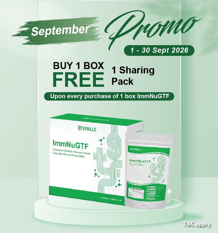 什么？购买 1 盒 ImmNuGTF，免费送 1 包分享包！Buy 1 Box of ImmNuGTF & Get 1 FREE Sharing Pack!
